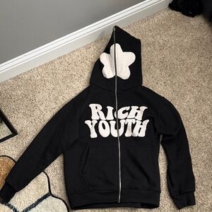 Rich Youth Black hoodie Full-Zip